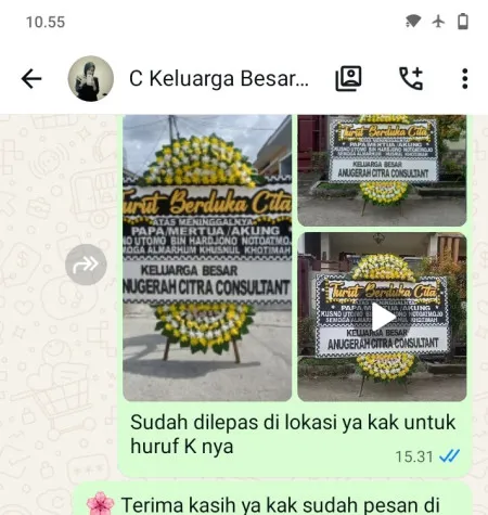 Pengiriman Papan Bunga Duka Sikka